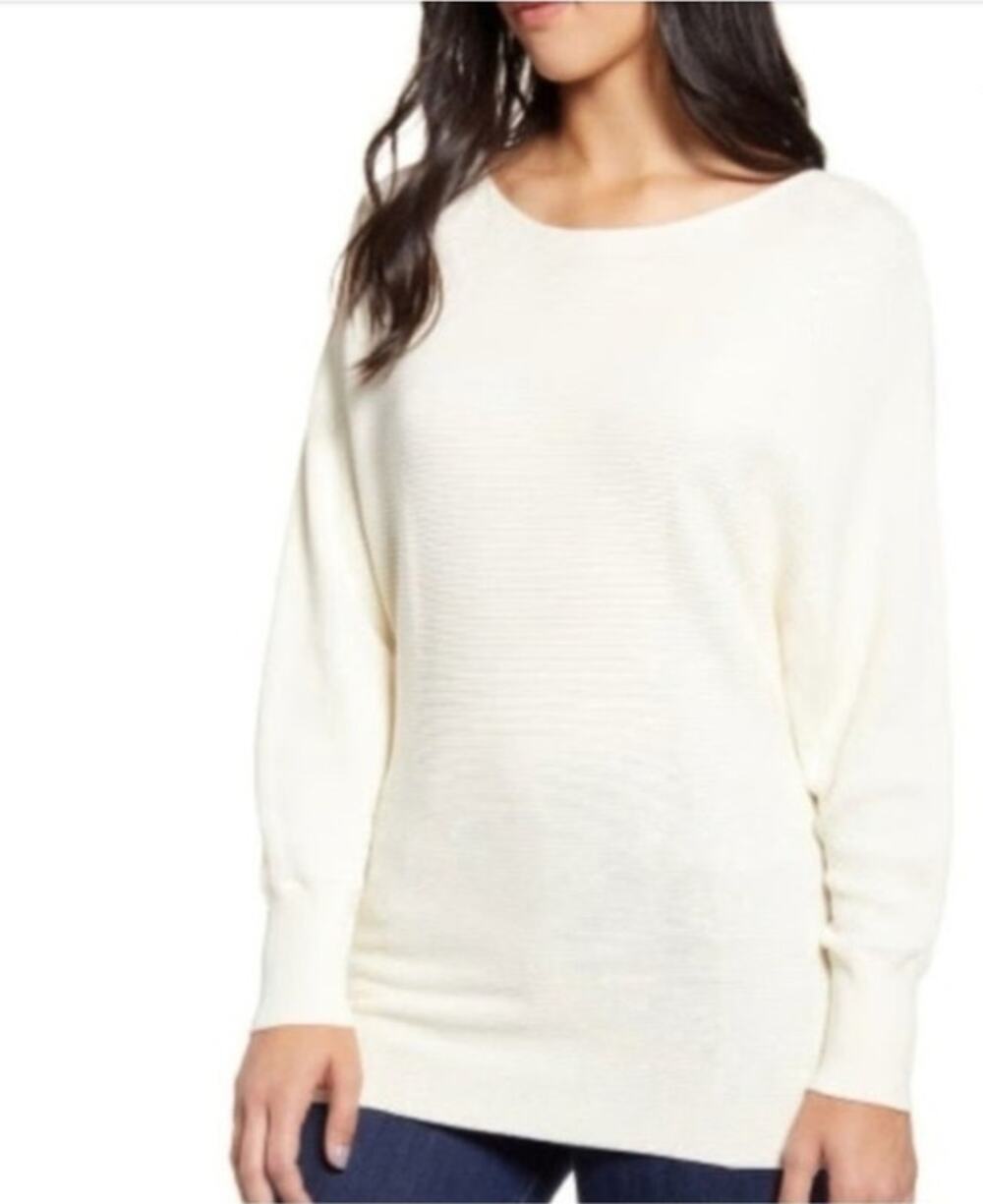 Tommy Bahama Bonita Metallic Sweater L EUC Coastal Luxe Resort Elegant Island